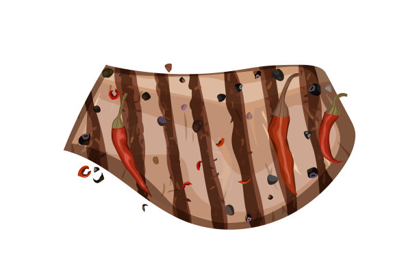 用红辣椒烤肉。图片下载