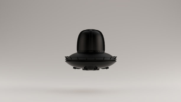 黑色的飞碟盘旋图片下载
