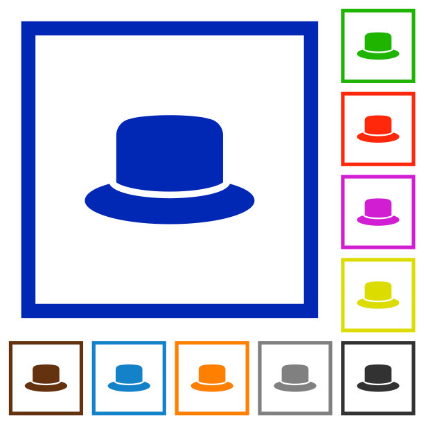丝绸帽子平框图标图片下载