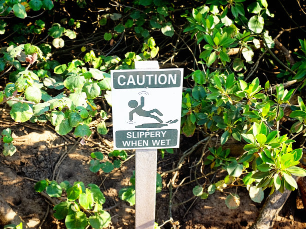 标志警告:湿的时候很滑图片下载