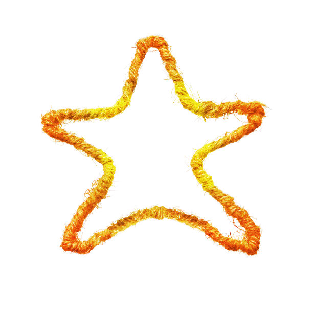 星框水彩画。金色的圣诞之星孤立在白色。图片下载