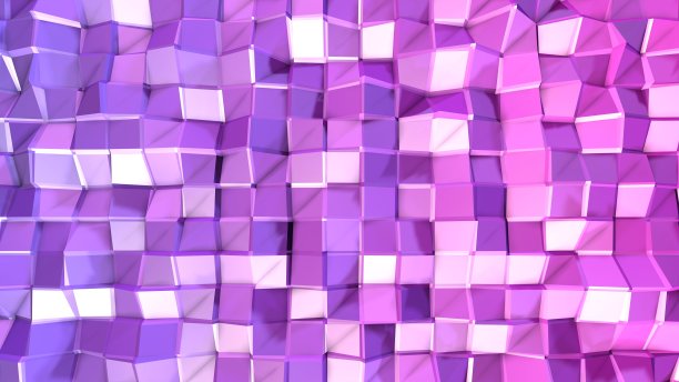 3d表面作为3d低聚抽象几何背景与现代梯度颜色，红、蓝、紫。2图片下载