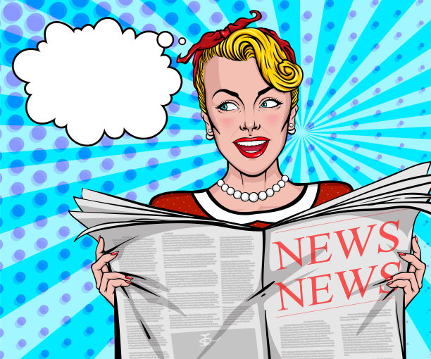 看小报的女人。图片下载