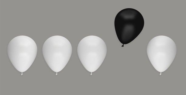 气球不同的商业理念领导独特图片下载