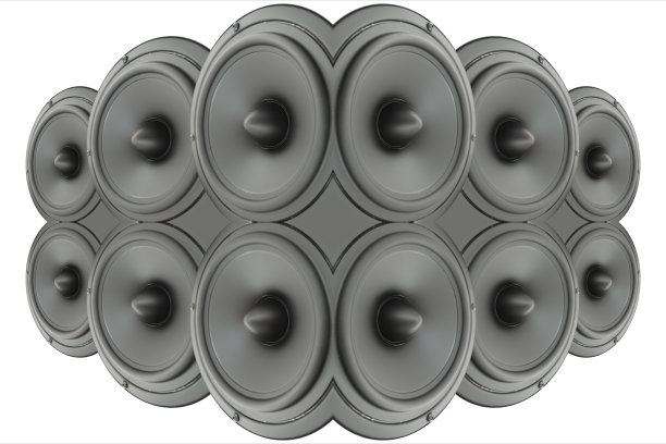 嗨喇叭。监控录音室高保真音响系统。专业高保真音箱。家庭影院音响设备。音箱音响音乐会。音频音响系统。图片下载