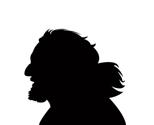一个人的头部轮廓矢量图片下载