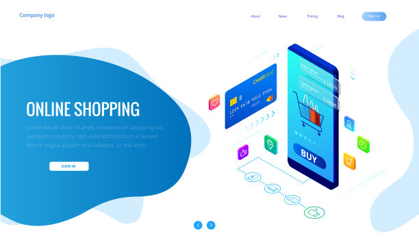 网上购物，销售，消费主义和网上商店。智能手机在线购物模板。移动营销与电子商务。矢量图图片下载