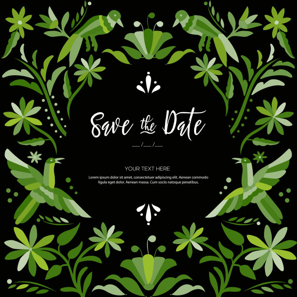 大富风格婚礼邀请组成-复制空间图片下载