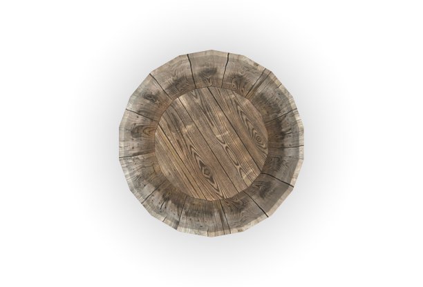 木桶孤立的白色3D渲染图片下载