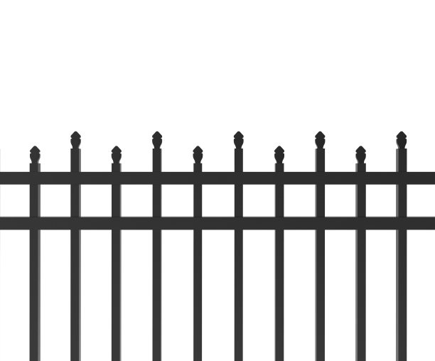 栅栏孤立在白色3D渲染图片下载