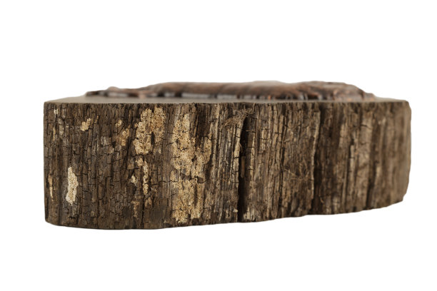 一种手工制作的橡木纪念品，带有裂纹的橡木纹理图片下载