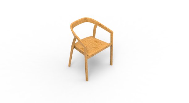 椅子隔离白色3D渲染图片下载