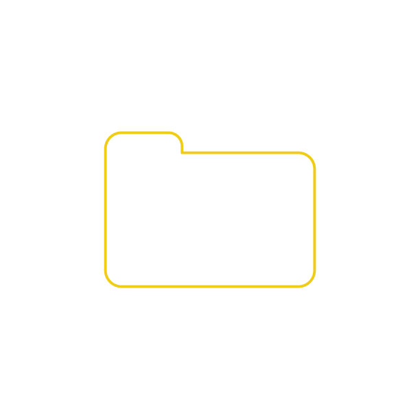 平面设计风格矢量的关闭文件夹图标上的白色。白色和彩色轮廓。图片下载