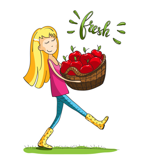 可爱的秋天女孩图片下载