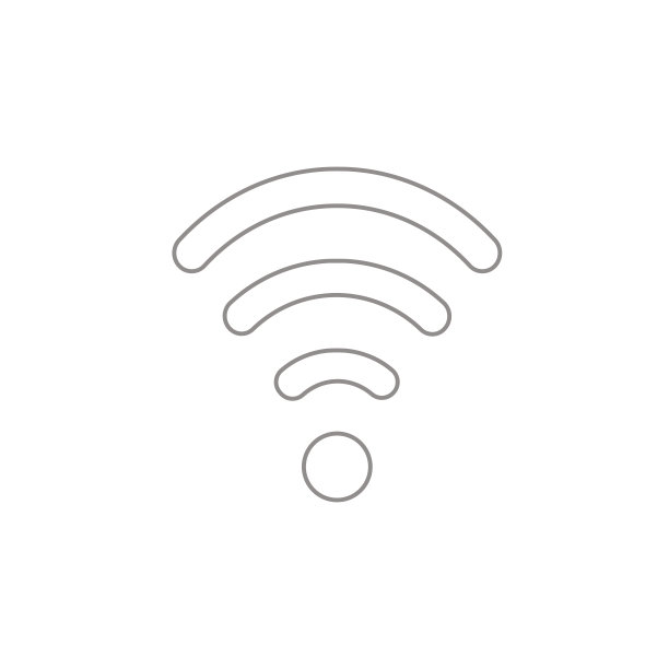 白色背景上的WIFI符号扁平风格矢量图标图片下载