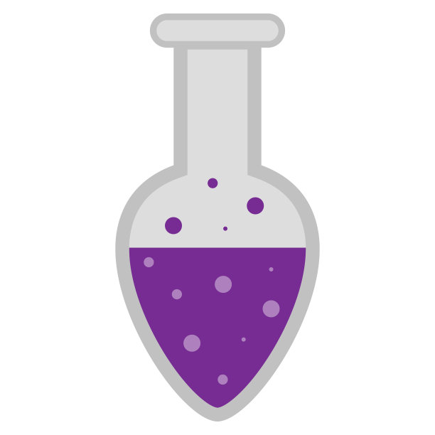带液体的独立科学实验室烧瓶图片下载