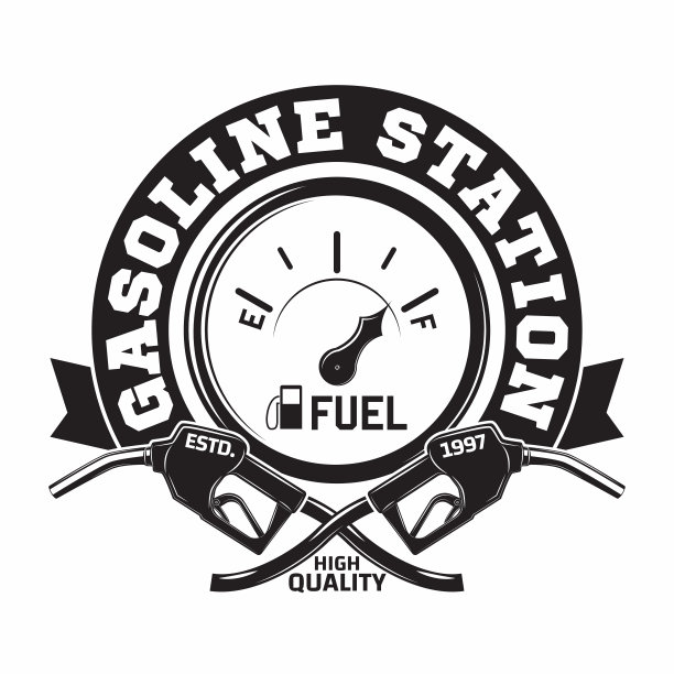 老式加油站的标志设计图片下载