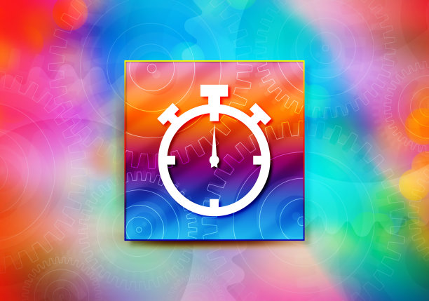 秒表图标抽象彩色背景散景设计插图图片下载