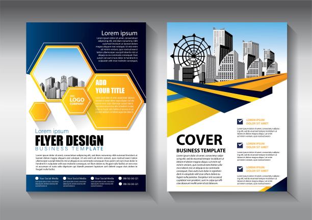 宣传册设计，封面现代布局，年度报告，海报，传单在A4彩色三角形，几何形状的技术，科学，市场与光背景图片下载
