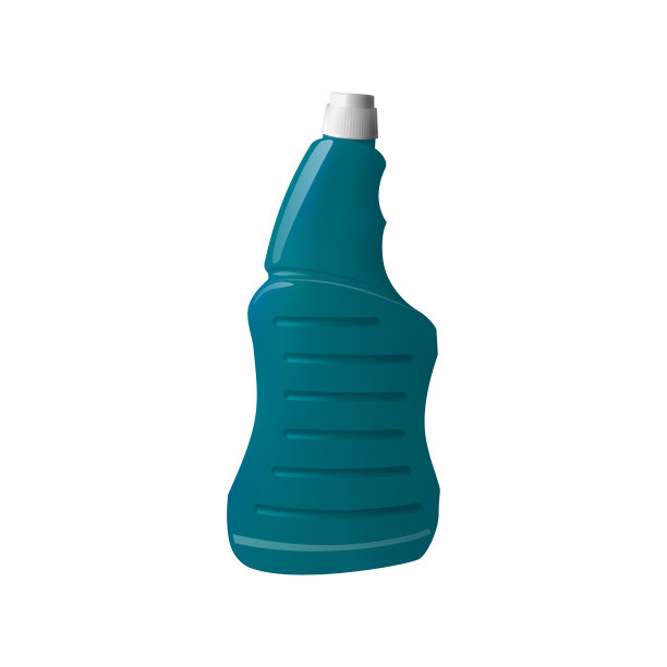 白色瓶盖的蓝色塑料瓶。图片下载