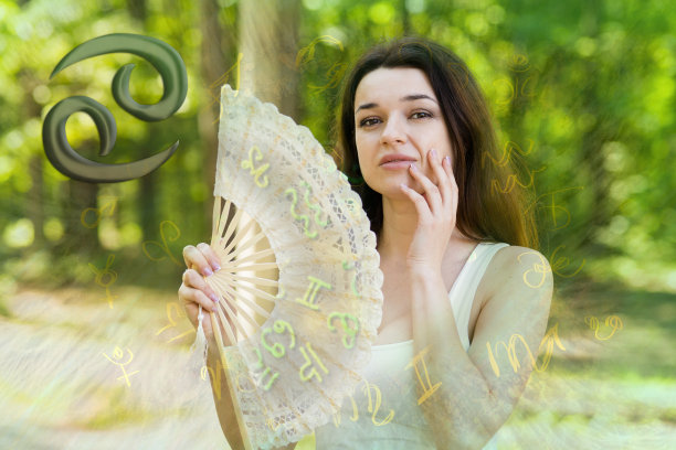 星座和神奇仙女，黄道带星座巨蟹座图片下载