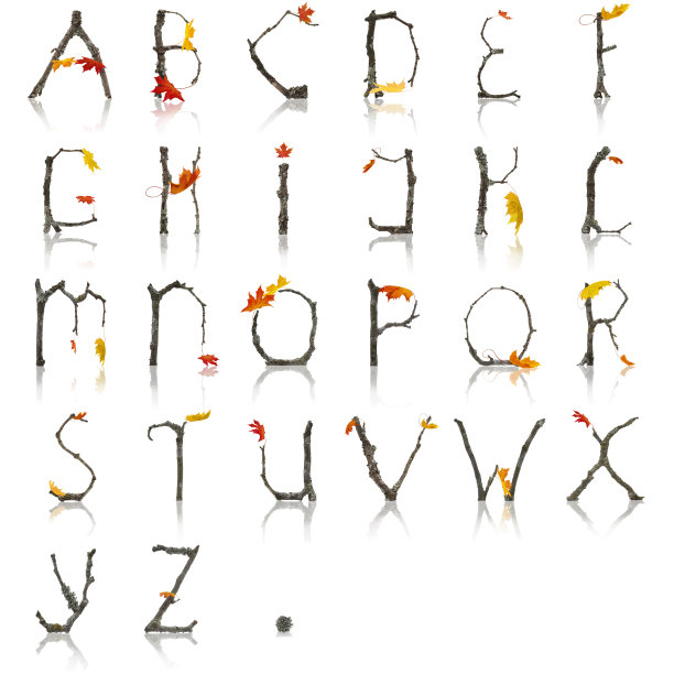 秋天的字母图片下载