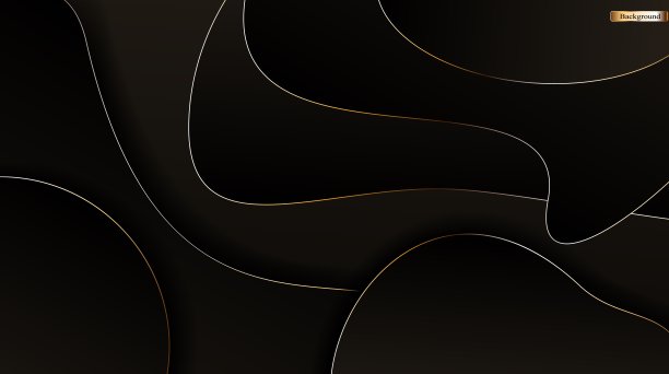 抽象多边形图案豪华黑与金。向量图片下载