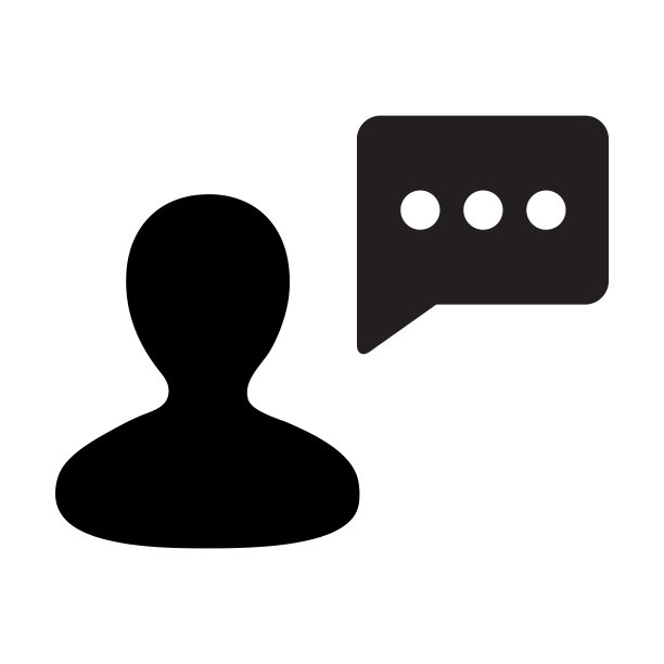 客户端图标矢量男性个人简介头像与语音气泡符号讨论和信息在平面彩色象形文字图片下载