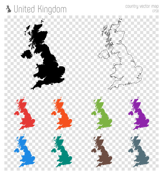 英国高详细地图。图片下载