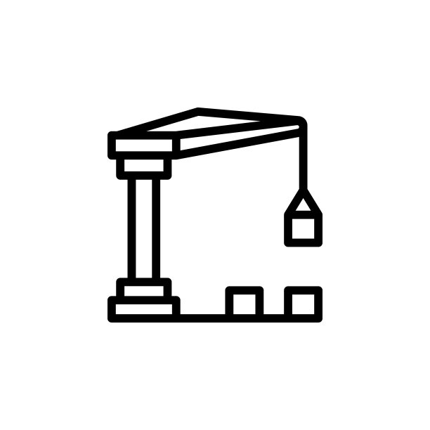 集装箱起重机图标矢量素材图片下载