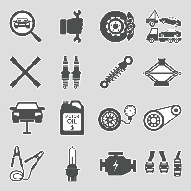 汽车修理图标。贴纸设计。矢量插图。图片下载
