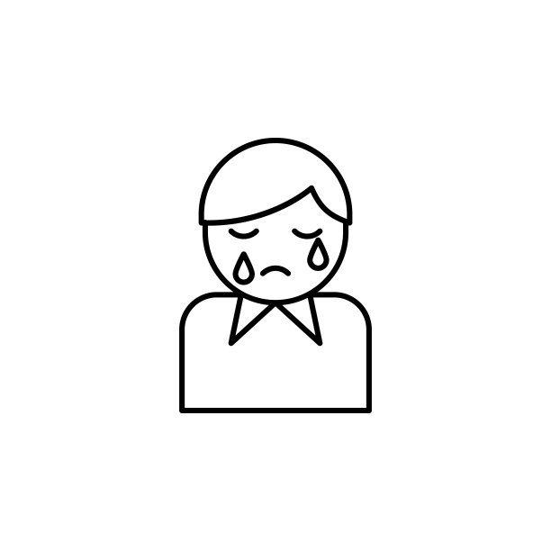 男人，哭泣，死亡的轮廓图标。详细的死亡插图图标。可以用于web, logo，手机应用，UI, UX图片下载