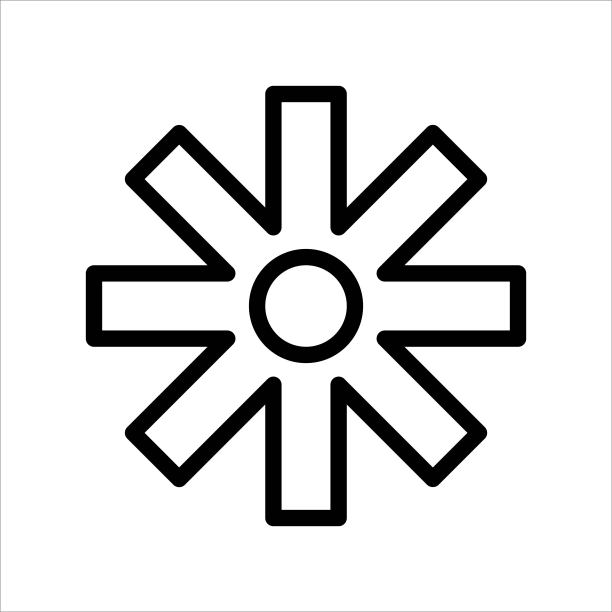 扁平风格齿轮矢量图标图片下载