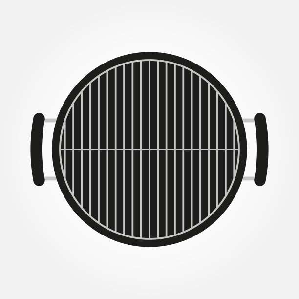 烧烤架图标。俯视图的烧烤。矢量插图。图片下载