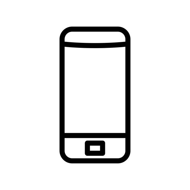 智能手机图标：用于网页的扁平风格矢量图图片下载