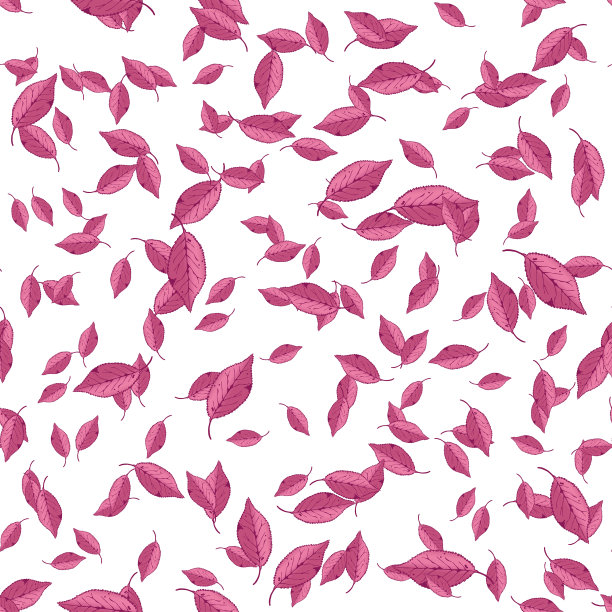 秋叶之静美。无缝模式。矢量图图片下载
