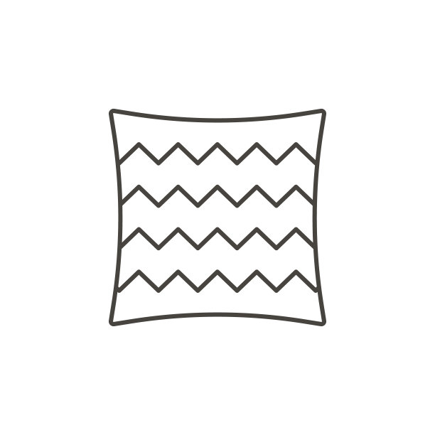 床上用品，垫子图标-向量。简单元素插画自然概念。床上用品，垫子图标-向量。有机概念矢量插图。图片下载