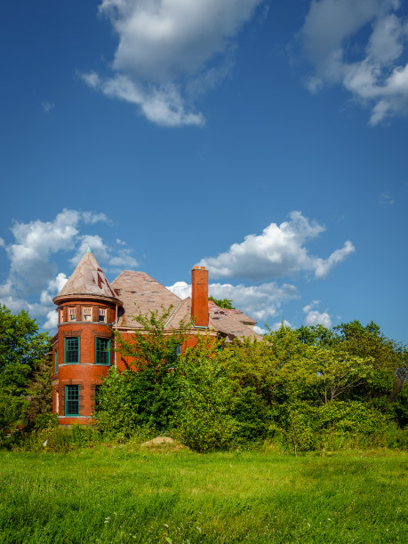 底特律的废弃房屋图片下载