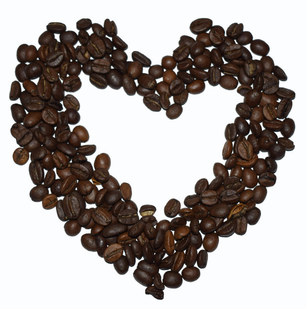 来自咖啡豆的心图片下载