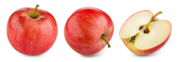 红苹果隔离。白色背景上的苹果。苹果设置了剪切路径。图片下载