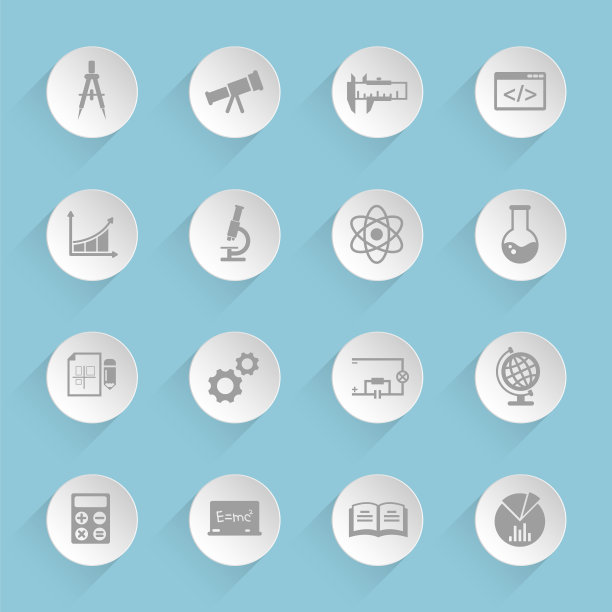 纸圈上的科学图标图片下载