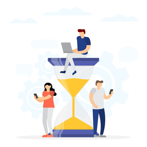 沙漏，工作时间管理理念。图片下载