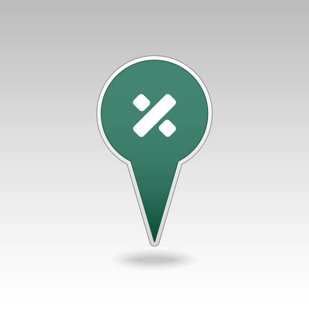 分割图钉地图图标。地图指针。地图标记图片下载