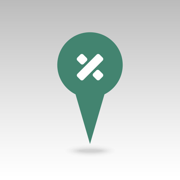 分割图钉地图图标。地图指针。地图标记图片下载
