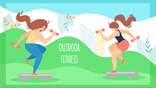 传单运动为妇女题词户外健身。图片下载