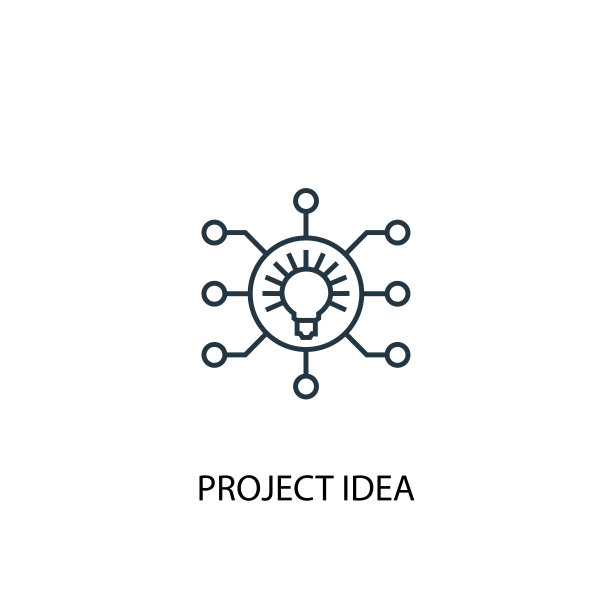 项目理念概念线图标。简单元素说明图片下载