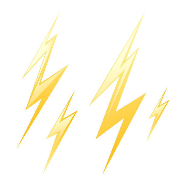 黄色闪电。图片下载