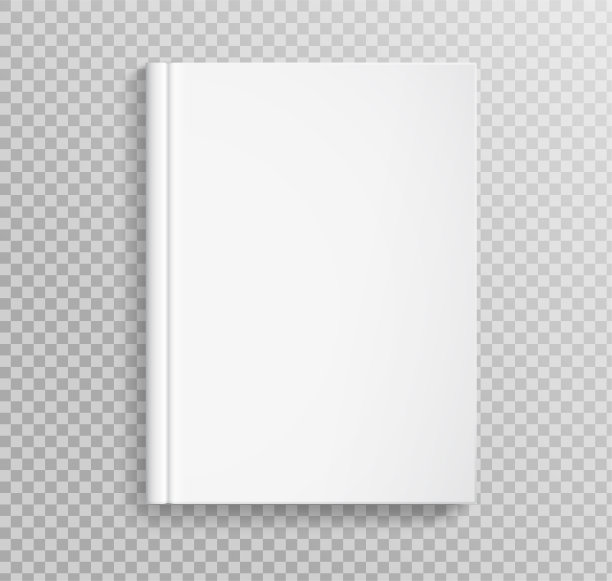 空白书皮，放在书架上设计。图片下载