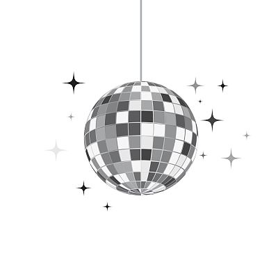 迪斯科球矢量图标插图图片下载