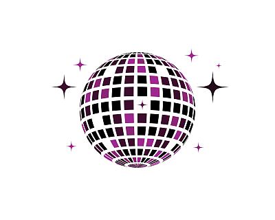 迪斯科球矢量图标插图图片下载